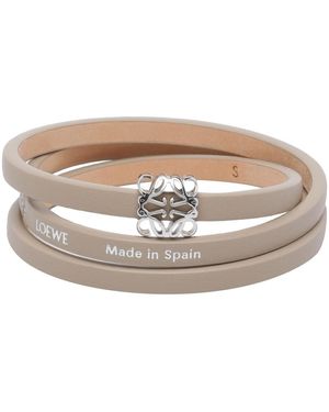Loewe Anagram Twist Bangle Bracelet - Gray