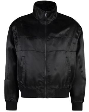Saint Laurent Teddy Full-Zip Jacket Bomber - Black