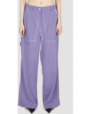 Stella McCartney Wide Leg Pants - Purple