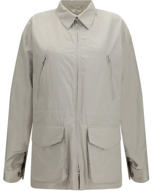 Rier Cotton Zipped Pockets Jacket - Gray