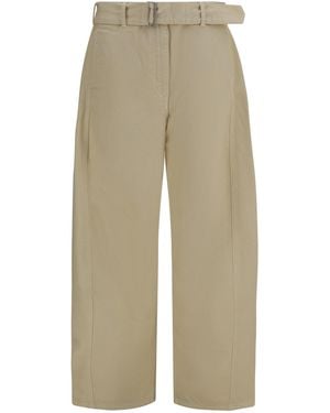 Magda Butrym Wide-Leg Denim Pants - Natural