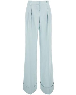 ANDAMANE Light Straight Pants With Pinces - Blue