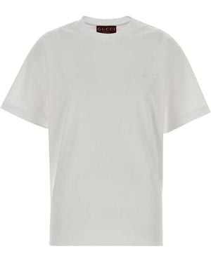 Gucci Logo Cotton T-Shirt - White