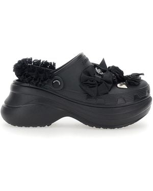 Balenciaga 'Jibbitz X Crocs' Mule With Logo Plaque And Applications - Black