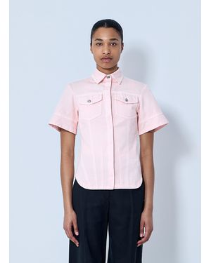 Sportmax Short Sleeve Button-Down Shirt - White