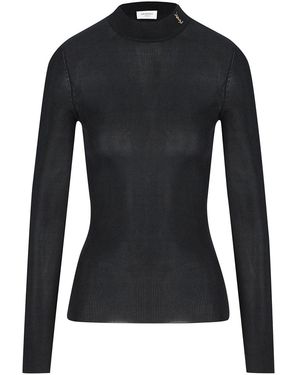 Saint Laurent Pullover A Coste - Black