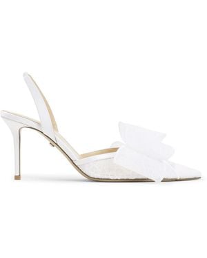 Mach & Mach Mach & Mach Le Cadeau Lace Slingback - White