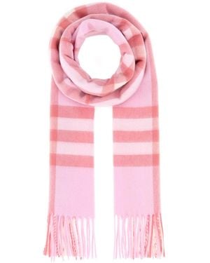 Burberry Embroidered Cashmere Scarf - Pink
