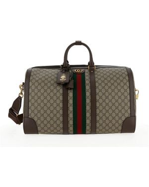 Gucci Travel Bag Savoy Grande' With Web Detail - Multicolor