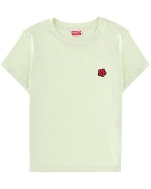 KENZO Embroidered Crew Neck T-Shirt - Yellow