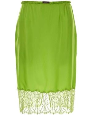 Gucci Fluo Satin Skirt - Green