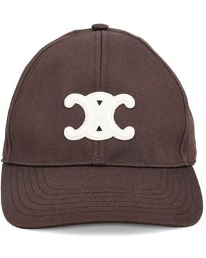 Celine Triomphe Baseball Cap - Brown