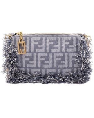 Fendi 'Ff Baguette' Pouch - White
