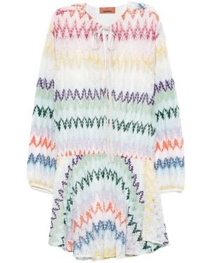 Missoni Zig-Zag Mini Dress - White