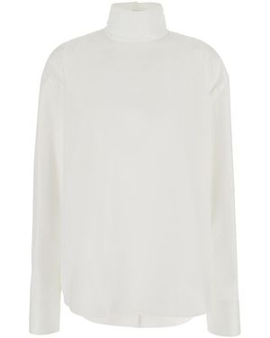 Givenchy Cotton Plastron Shirt With "Back To Front" Design - White