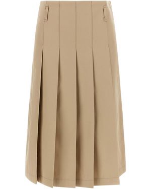 A.P.C. Pleated Skirt - Natural