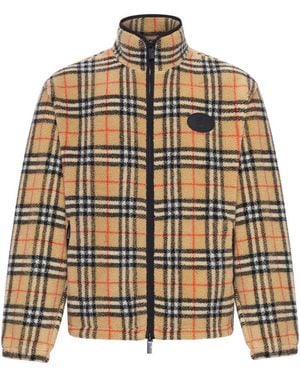 Burberry Checked Cashmere And Wool Blend Fleece - Multicolor