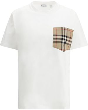 Burberry Vintage Check Pocket Oversized T-shirt - White