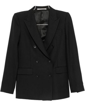 Tagliatore Double-Breasted Wool Blend Suit - Black