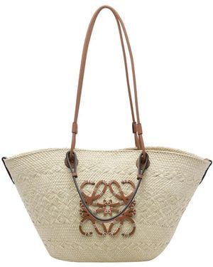 Loewe Medium Anagram Basket Bag - Natural
