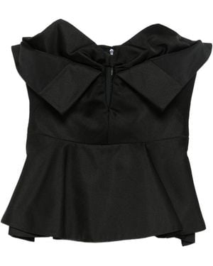 McQueen Strapless Corset Top - Black
