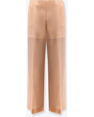 Alberta Ferretti Silk Pants - White