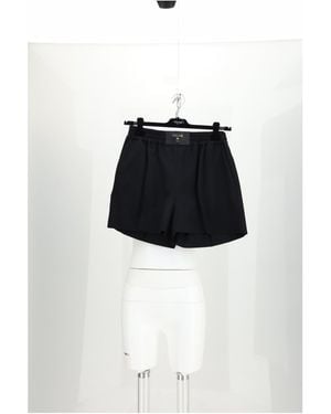 Celine Elastic Waist Shorts - White