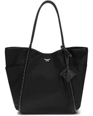 MCM Aren Fbr Shopper Xlrg Bk - Black