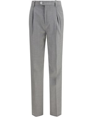 Brunello Cucinelli Dynamic Wool Pants - Gray