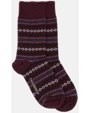 JW Anderson Jw Anderson Fair Isle Sock - Red