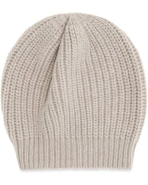 Brunello Cucinelli Cashmere Beanie With Sequins - White
