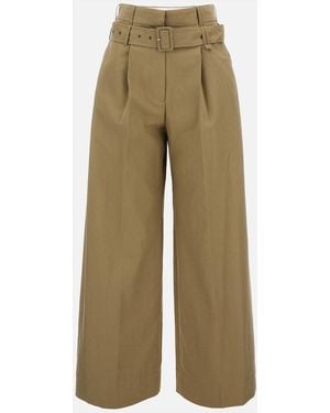 Simone Rocha Pleated Wide-Leg Pants - Green