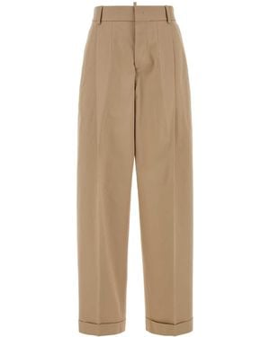DSquared² Relaxed Pleated Pants - Natural