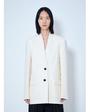 TOTEME Raw Lapel Blazer - White