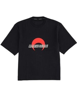 Marine Serre "Faded Moon" T-Shirt - Black