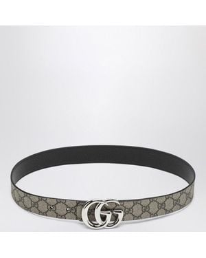Gucci Reversible Gg Marmont Belt - Black