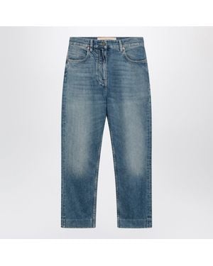 Valentino Medium Jeans With Vpatch Detail On The Back - Blue