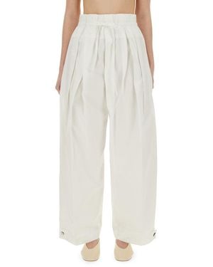 Jil Sander High-Waisted Wide Pants - White