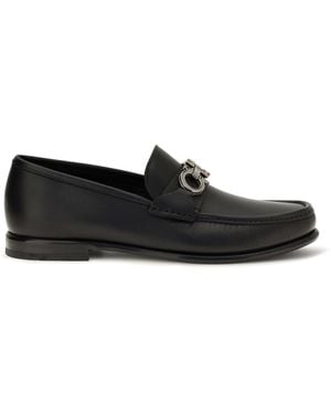 Ferragamo Gancini Ornament Loafers - White