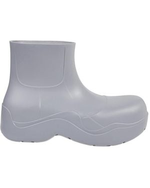 Bottega Veneta Ankle Boot With Logo - Gray