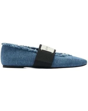 Givenchy Square-Toe Ballet Flats - Blue