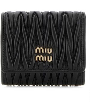 Miu Miu Black Leather Wallet