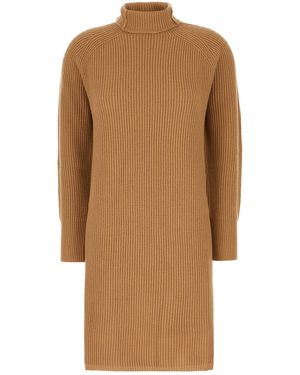 sachin and babi light blue dress Womens Lipsy Chocolate Brown Belted Long Sleeve Crew Neck Knitted Mini Dress US 10