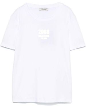 Max Mara Logo Cotton T-Shirt - White