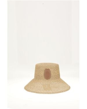 Dior Dior Hat Teddy D Straw Medallion Patch - White