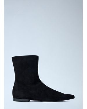 TOTEME Zipped Suede Chelsea Boots - Blue