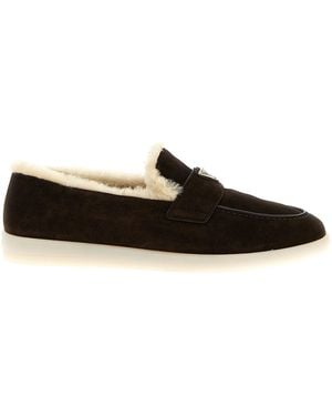 Prada Suede Loafers - Black