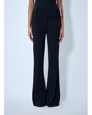 Sportmax High-Waisted Flared Pants - Blue
