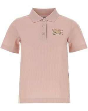 Burberry Piquet Polo Shirt - Pink