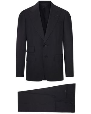 Tom Ford Master Twill Shelton Suit - Blue